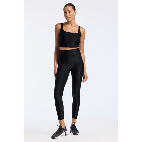 BANDIER Center Stage BLACK Jacquard LEGGINGs SMALL NEW WOT - Picture 1 of 9